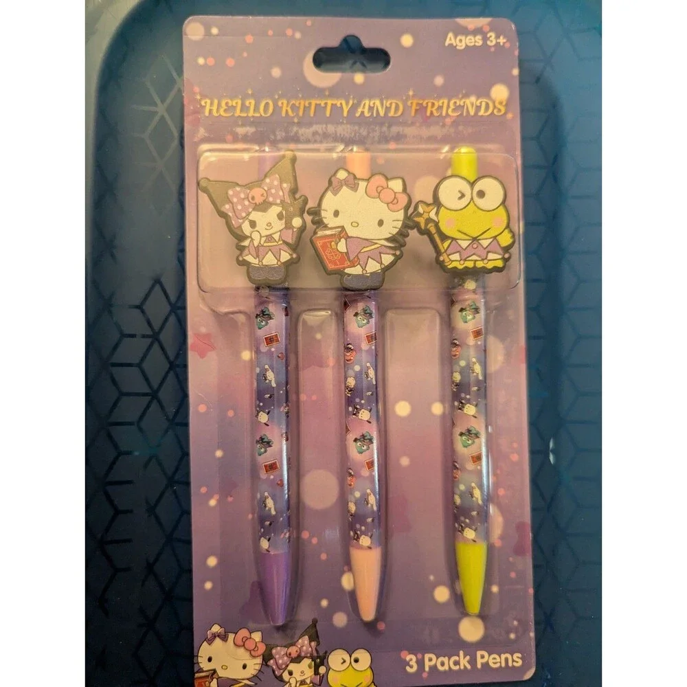 Hello Kitty Kuromi Keroppi Magic Cards Pen Set Sanrio